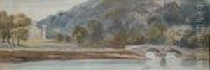Attributed To Aaron Edwin Penley, 1806-- Inverary, Scotland; Watercolour, 11.2x31.5cm