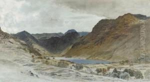 Buttermere, Cumberland From The
Knotts Behind The Victoria Inn,looking South, Showing Honister Cragg And
Fleetwith by Aaron Edwin Penley