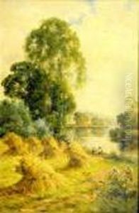 "the Edge Of The Cornfield".
Signed Harry Pennell Arca, Also Signed And Titled On The Reverse by Harry Pennell