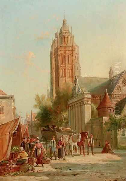 Marketday in summer - view 1