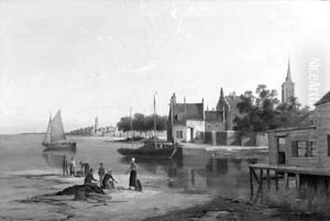 On the Amstel, Amsterdam by William Raymond Dommersen