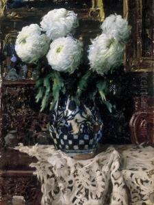 Still Life With Chrysanthemums by Janos Pentelei-Molnar