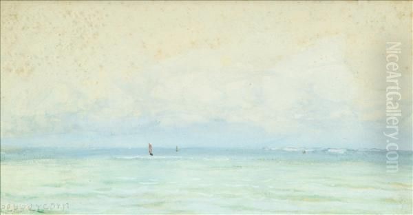 Coastal Scene Watercolour - view 1