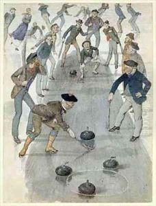 The Winning Shot Duddingston Loch by Charles Altamont Doyle