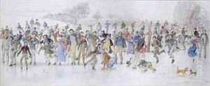 Skating Scene by Charles Altamont Doyle