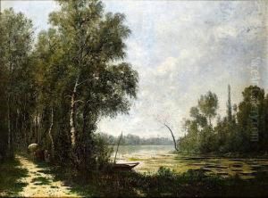 L'etang A Mortefontaine by Paul Emmanuel Peraire