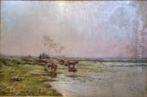Vaches A La Mare by Paul Emmanuel Peraire