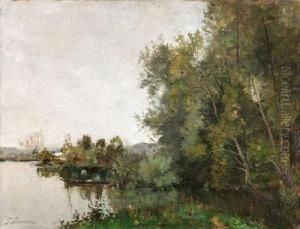 Sommerliche Flusspartie. by Paul Emmanuel Peraire