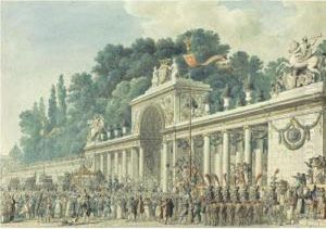 Imperial Wedding Ceremony At The Tuileries by Charles Percier