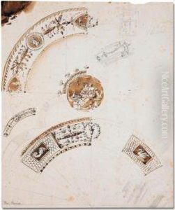 Studies For A Platter by Charles Percier
