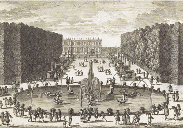 Six Views Of Fountains And
Gardens In France Including: La Vue De Cascades De Versailles Et
D""""une Partie Du Chateau - view 1