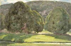 Sunlight and Cedars by W. Herbert Dunton