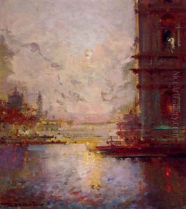 Venice At Dusk by Henri Duvieux
