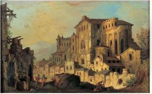 Vue Presumee De San Francesco De Messine by Genaro Perez Villaamil Y Duguet