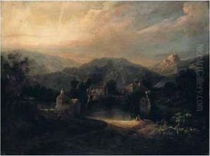 Paisaje Romantico (romantic Landscape) by Genaro Perez Villaamil Y Duguet