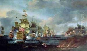 The Battle of Lowestoft by Adriaen Van Diest
