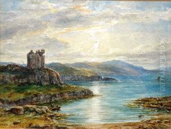 Castle Overlooking A Loch - view 1