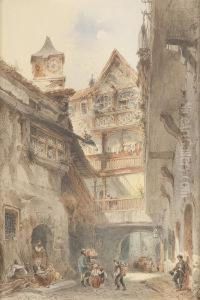 Im Alten Posthof In Nurnberg by Friedrich Perlberg
