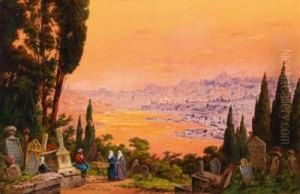 Constantinopelmit Dem Goldenden Horn Von Ejub Aus Gesehen by Friedrich Perlberg
