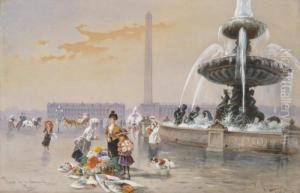 Place De La Concorde, Paris by Friedrich Perlberg