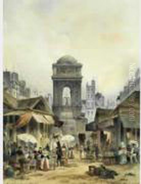 Le Marche Et La Fontaine Des Innocents. - view 1