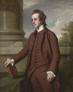 Portrait of William Baker, M.P. (1743-1824), of Bayfordbury Manor, Hertford, three-quarter-length, in a brown suit