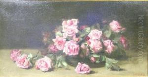 A Still Life Of Pink Roses - view 1