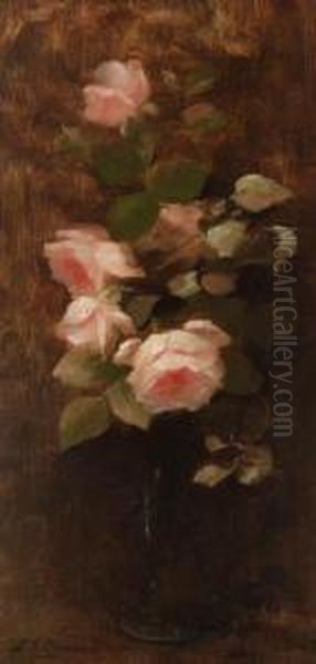 Still Life With Pink Roses In A Vase - view 1