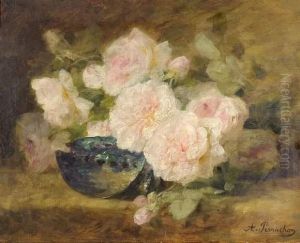 Nature Morte Aux Roses by Andre Perrachon