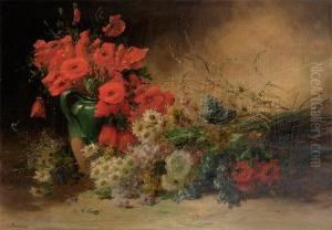 Bouquet De Fleurs Aux Coquelicots Sur Toile Sur D'origine