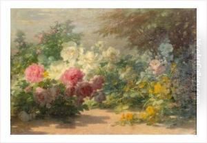 Pivoines Et Capucines by Andre Perrachon