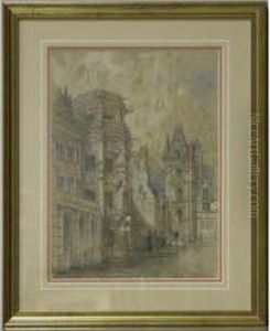 Chateau De Blois, Lescalier Francoisier by Leon-Jean-Basile Perrault