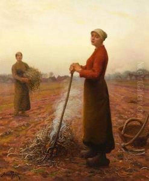 Peasant Girls In The Fields - view 1