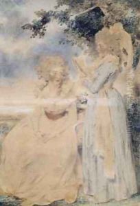 The Two Duchesses of Devonshire by John Downman