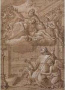 Vision De Saint Francois. by Francois Perrier Le Bourguignon