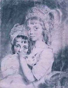 No 1843 The Two Miss Comparts by John Downman