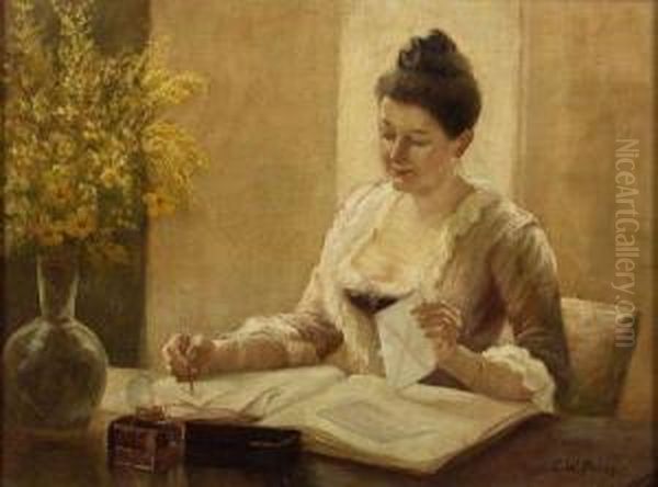 Tending To Her Correspondence - view 1