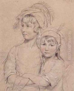 No 1857 The Misses Rigby the two daughters of Mr Rigby of Norwich a celebrated surgeon by John Downman