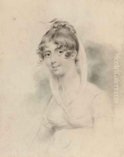 Portrait of a lady, thought to be Mrs Fitzgerald, half-length - view 1