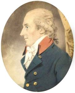 Portrait of Captain Russell, bust-length, in naval uniform