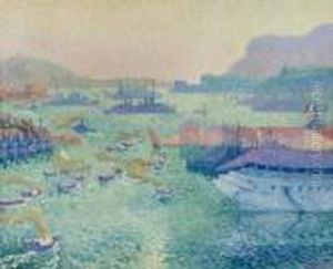 Matin Sur Le Port De Toulon by Henri Person