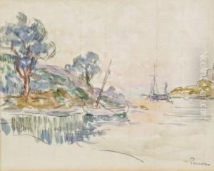 Bateaux Dans Une Crique by Henri Person