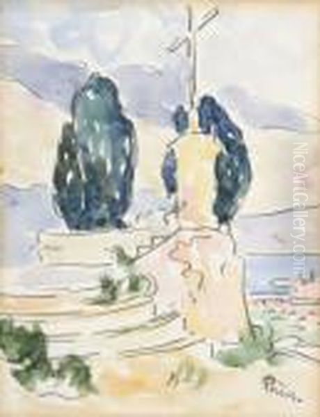 Etude De Calvaire Dans Les Environs Du Golfe De Saint-tropez - view 1