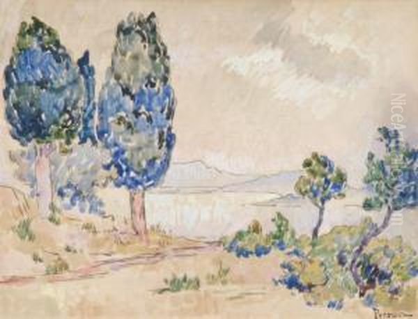 Etude De Cypres Dans Les Environs Du Golfe De Sant-tropez - view 1