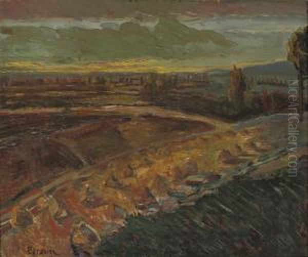 Landscape With Hay Stacks - view 1