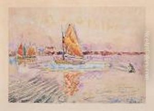 Bateaux Pres Du Rivage by Henri Person