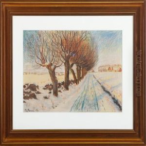 A Winter Landscape From Glumslov by Peter Adolf Persson