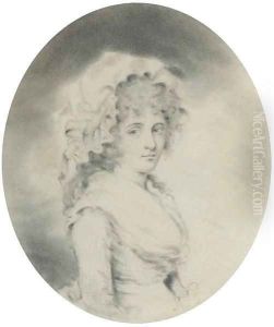 Portrait of lady, half-length, in profile to the right by John Downman