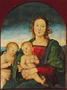 Vierge A L'enfant Et Saint Jean Baptiste by Pietro Vannucci Perugino