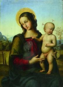 Madonna Mit Kind. by Pietro Vannucci Perugino